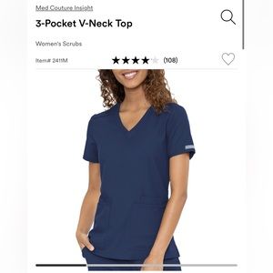 Med Couture Insight 3-Pocket Scrub Top